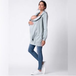 Seraphine 3 in 1 Babywearing & Maternity Hoodie in Sage Green